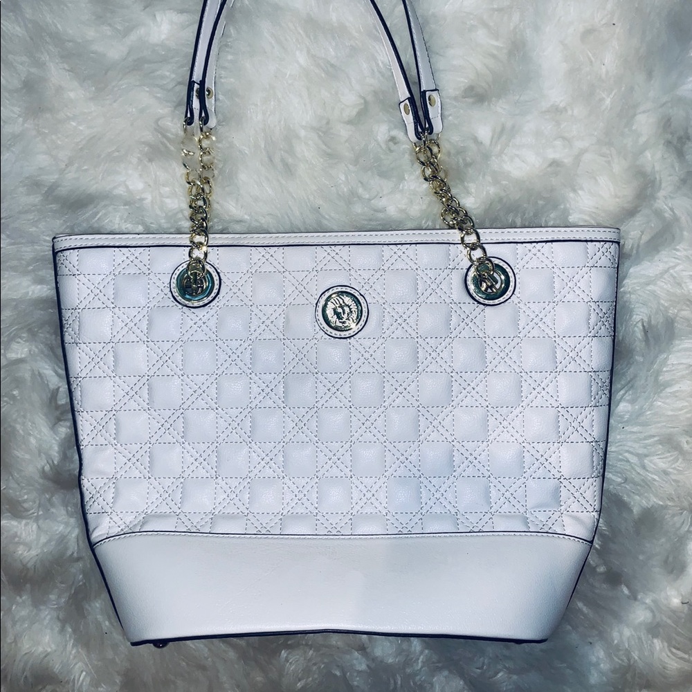 Anne Klein white tote purse